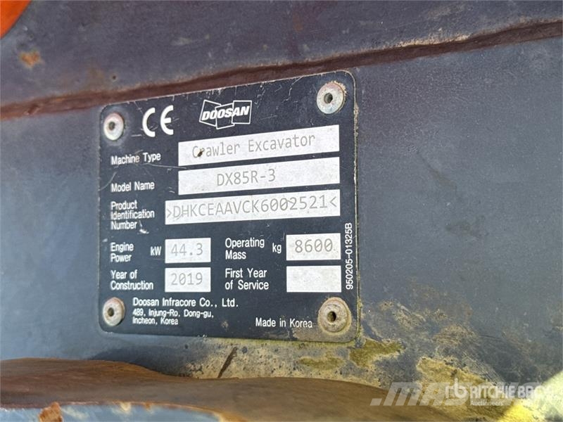 Doosan DX85R-3 Bageri guseničari
