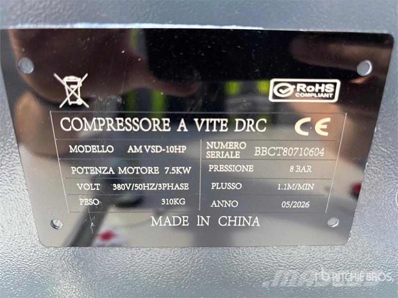 DRC AM VSD-10HP Silenced Screw's with Zelfir Tank Kompresorji