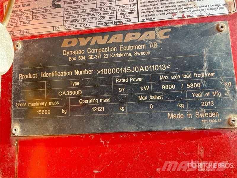 Dynapac CA3500D Tandemrullid