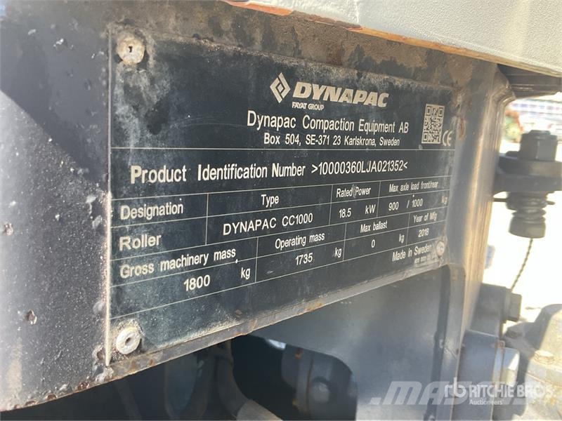 Dynapac CC1000 Double Drum Roller Rouleaux tandem