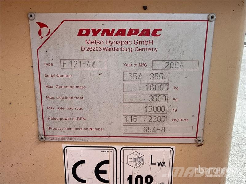 Dynapac F121-4W Asphalt Paver Pavimentadoras de asfalto