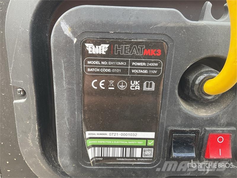Elite EH110MK3 Space Heater Verhittings en ontdooi apparatuur