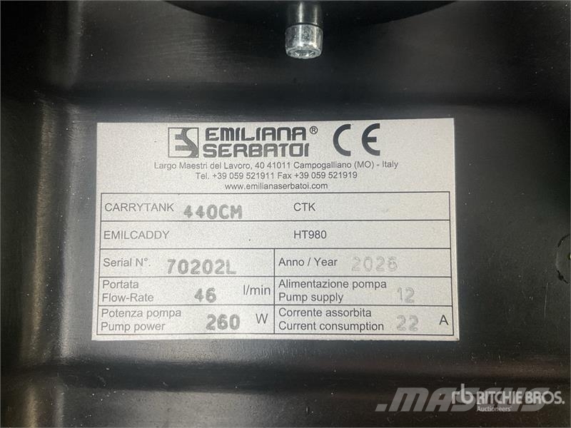 Emiliana Serbatoi Carrytank 440 Pk 440 L Portable Poly Diesel 440 L Fuel and additive tanks