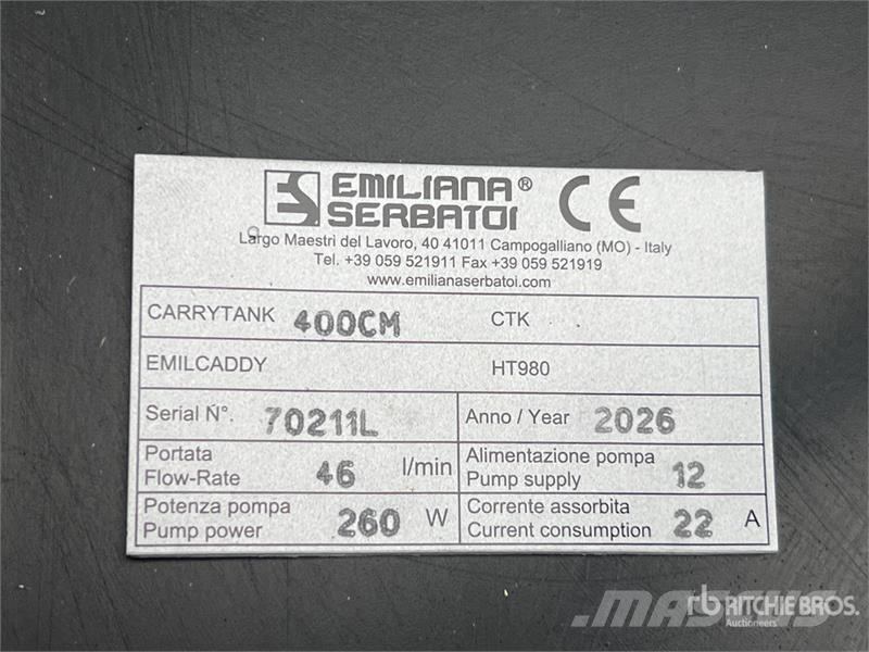 Emiliana Serbatoi Carrytank 400CM 440 L Poly Portable Diesel Transfe Bränsle och tillsatstankar