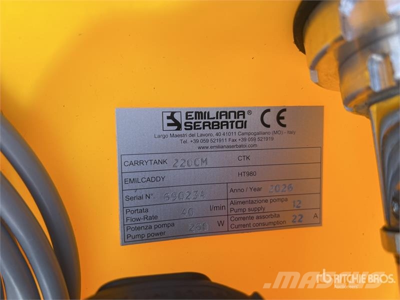 Emiliana Serbatoi CARRYTANK 220CM 220 L Poly Portable Diesel Transfe Паливні та присадочні баки