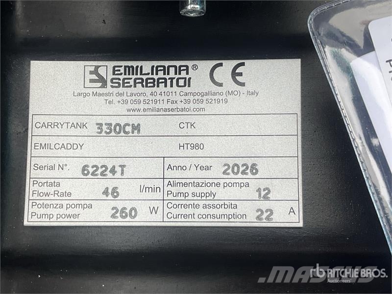 Emiliana Serbatoi Carrytank330 330 L Portable Poly Diesel 330 L Poly Резервоари за гориво и добавки
