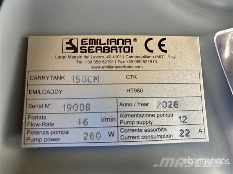 Emiliana Serbatoi Carrytank 150 150 L Portable Poly Diesel Fuel Tank Δεξαμενές καυσίμων και πρόσθετων
