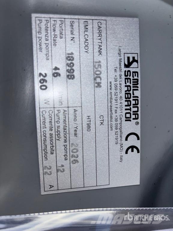 Emiliana Serbatoi Carrytank 150 150 L Portable Poly Diesel Fuel Tank Polttoaine- ja lisäainesäiliöt