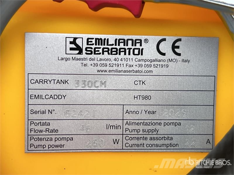 Emiliana Serbatoi Carrytank 330CM 330 L Poly Portable Diesel Transfe صهاريج الوقود والصهاريج الإضافية