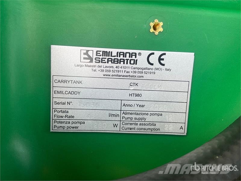 Emiliana Serbatoi CTK 600 600 L Portable Poly Diesel Fuel Tank (Unus Üzemanyag- és adaléktartályok