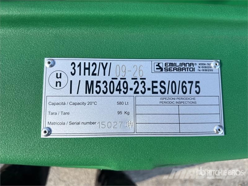 Emiliana Serbatoi CTK600CM 600 L Fuel Tank (Unused) صهاريج الوقود والصهاريج الإضافية