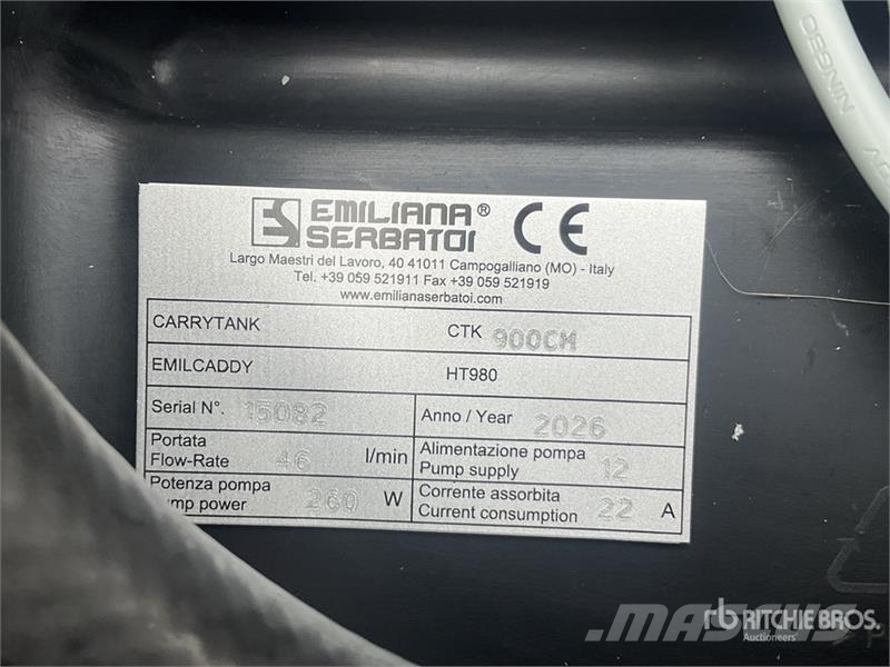 Emiliana Serbatoi CTK900 900 L Portable Poly Diesel Fuel Tank (Unuse Üzemanyag- és adaléktartályok