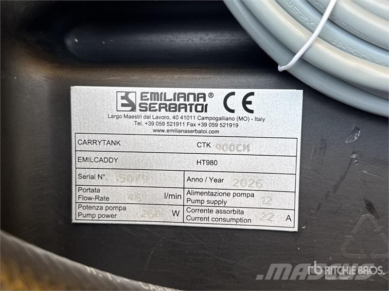 Emiliana Serbatoi CTK900CM 900 L Fuel Tank (Unused) صهاريج الوقود والصهاريج الإضافية