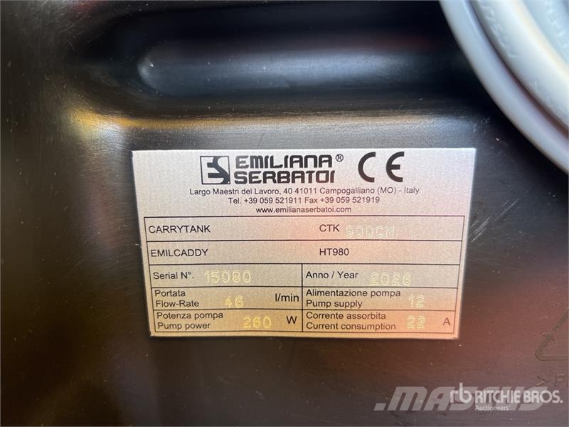 Emiliana Serbatoi CTK900CM 980 L Fuel Tank (Unused) صهاريج الوقود والصهاريج الإضافية