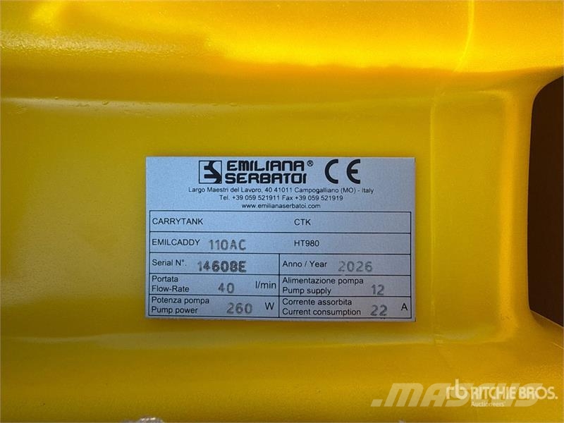 Emiliana Serbatoi Emilcaddy 110 Fuel and additive tanks