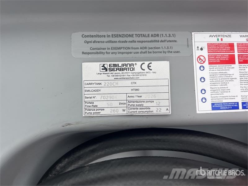 Emiliana Serbatoi EU-TANK 220 220 L Plastic Diesel 220 L Poly Portab Serbatoi per carburante e additivi