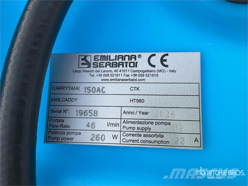 Emiliana Serbatoi EU-TANK 150 Portable Poly 150 L Poly Portable Dies Kütusemahutid
