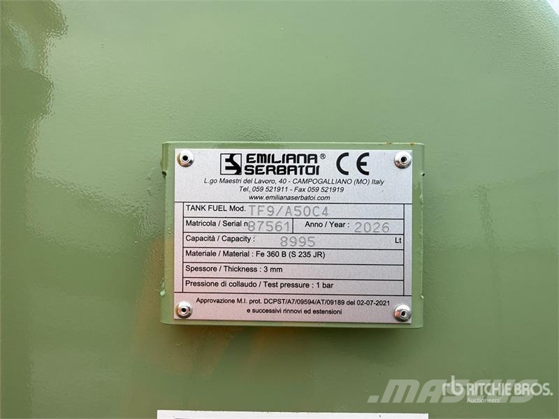 Emiliana Serbatoi EU-TANK 9000 9000 L Steel Storage and Dispensing T Kraftstoff- und Zusatzstoffbehälter