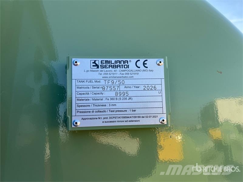 Emiliana Serbatoi EU-TANK 9000 9000 L Steel Storage and Dispensing T Depósitos de combustible y aditivos