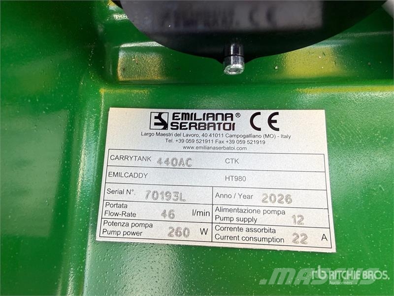 Emiliana Serbatoi EU-TANK 440 440 L Poly Portable Diesel Transfer an Yakıt ve katkı maddesi tankları