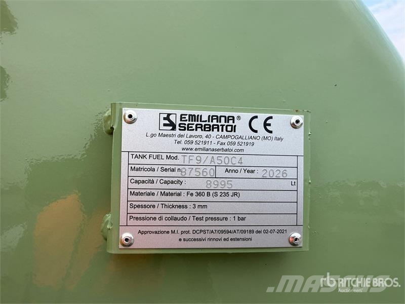 Emiliana Serbatoi EU-TANK 9000 9000 L Steel Storage and Dispensing T Kraftstoff- und Zusatzstoffbehälter