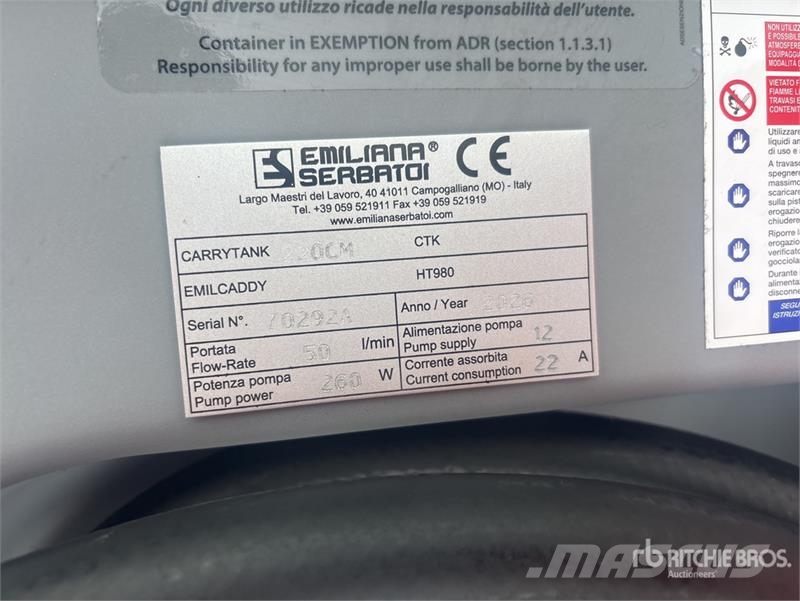 Emiliana Serbatoi EU-TANK 220 220 L Poly Portable Diesel Transfer an Serbatoi per carburante e additivi
