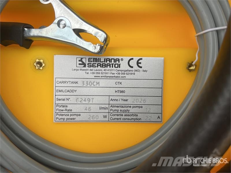 Emiliana Serbatoi EU-TANK 330 330 L Plastic 330 L Poly Portable Dies Serbatoi per carburante e additivi