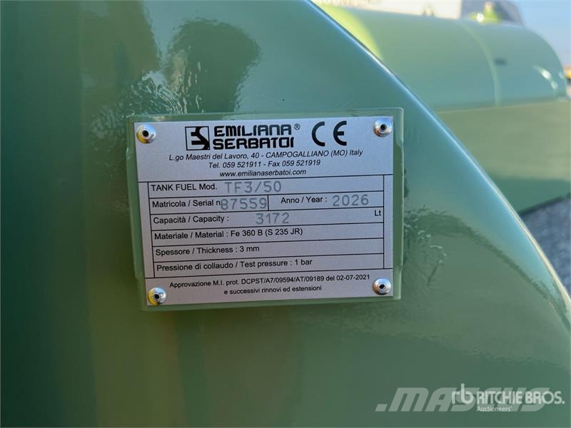 Emiliana Serbatoi EU-TANK 3000 3000 L Steel Storage and Dispensing T Depósitos de combustible y aditivos