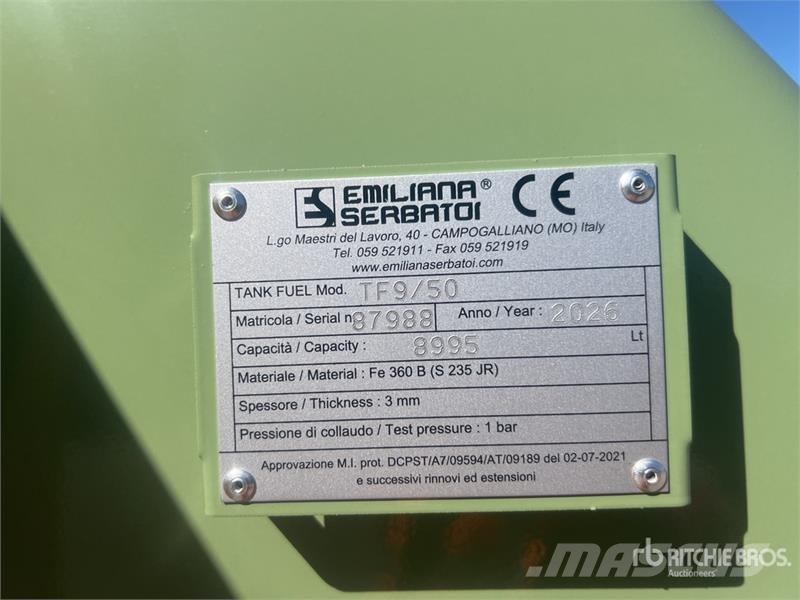 Emiliana Serbatoi TF9/50 8995 L 9000 L Steel Storage and Dispensing Паливні та присадочні баки