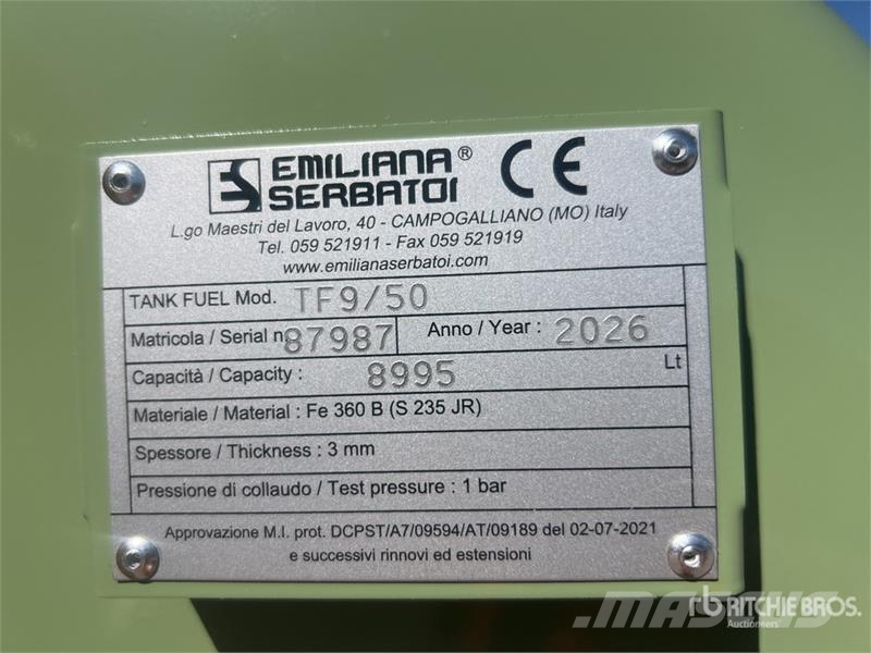 Emiliana Serbatoi TF9/50 8995 L 9000 L Steel Storage and Dispensing Паливні та присадочні баки