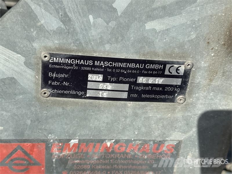  Emminghaus Monte Materiel Sur Remorque Material Ho Vitle, dvigala in gradbeni dvižni sistemi