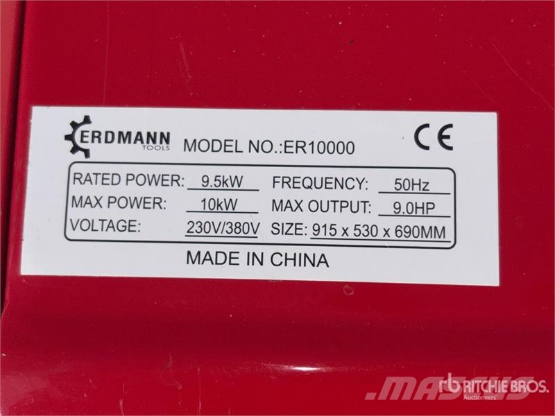 Erdmann ER10000 Portable Generator Set Egyéb Áramfejlesztők