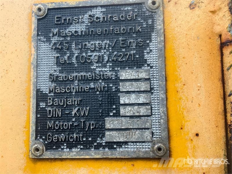 Ernst Schrader GM1 Trencher (Inoperable) Freze za kopanje jarkov Trenčerji