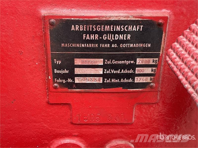 Fahr D177S Antique Tractor トラクター