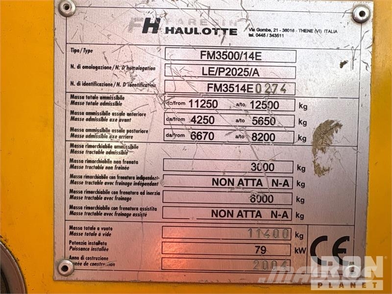 Faresin FM3500-14E Telehandler مناولات متداخلة