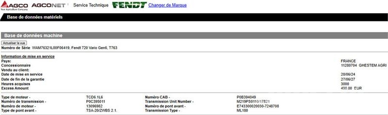 Fendt 720 Vario Gen 6 Profi Plus Setting 2 Tracteur Agri الجرارات