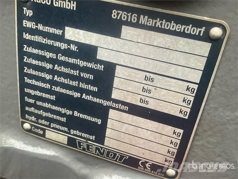 Fendt 818 Vario TMS 4WD Tractor Tractores