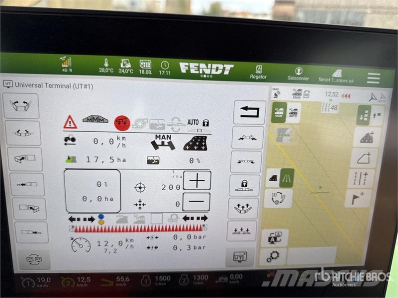 Fendt Rogator 355 الرشاشات