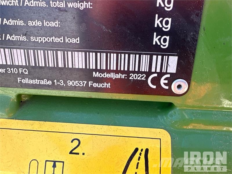 Fendt Slicer 310 FQ 2800 mm 3-Point Hitch Disc Mower Kosilice
