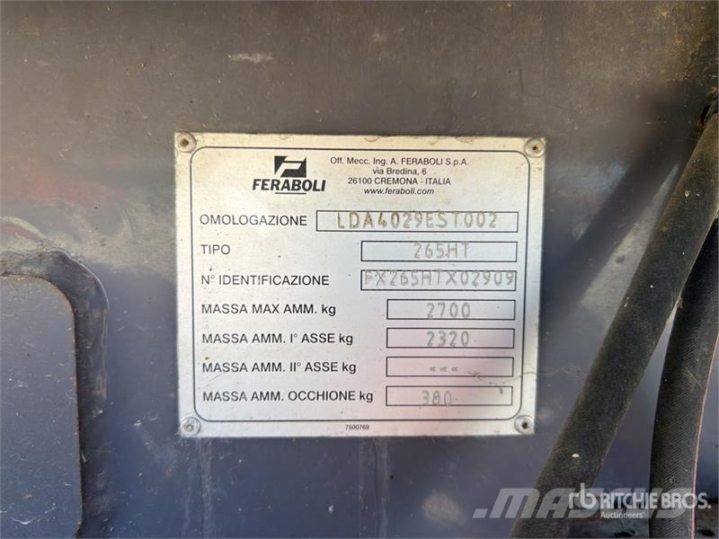 Feraboli EXTREME 265 Round Baler Empacadoras circular