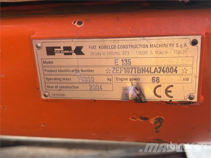 Fiat Kobelco E135 Tracked Excavator Raupenbagger
