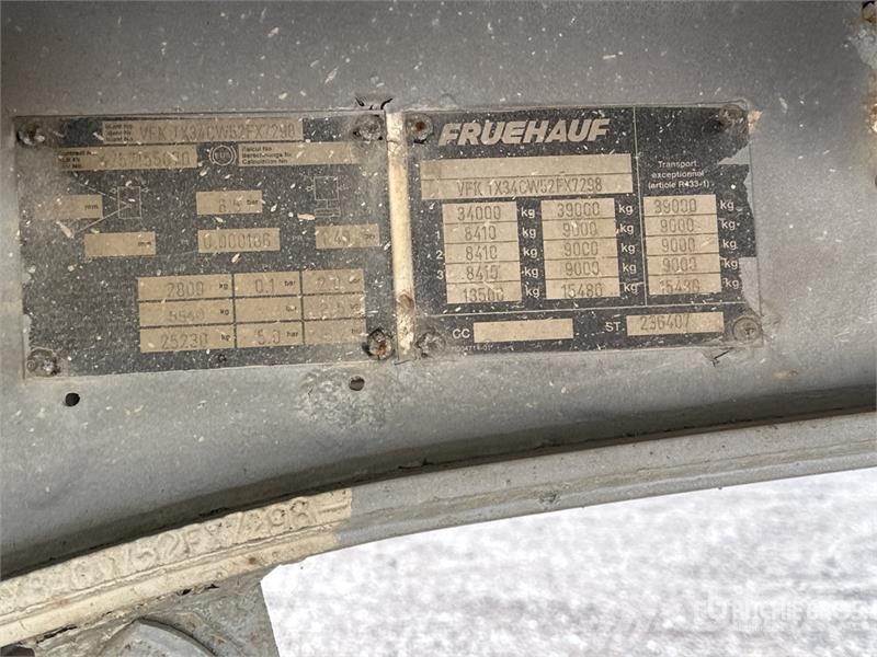Fruehauf Tx34 13.60 m Tri/A Semi Remorque Plateau 3 Essieux Remorque ridelle