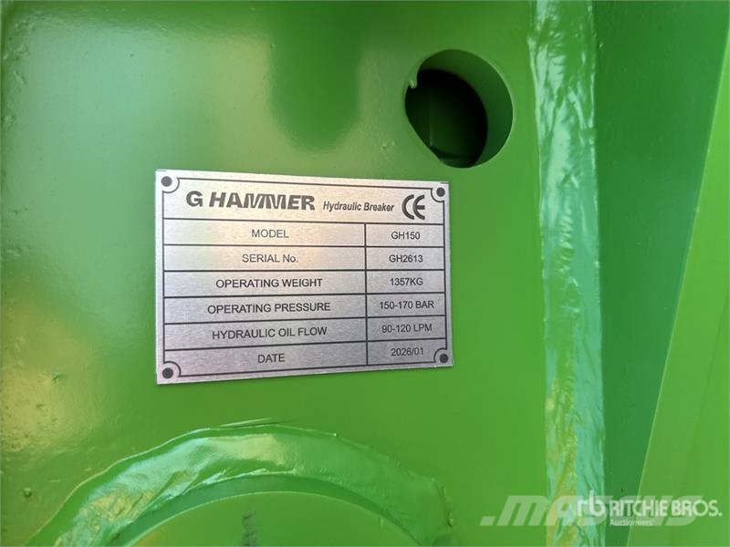 G Hammer H 150 Hydraulic Breaker (Unused) Marteau hydraulique