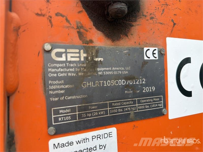 Gehl RT105 Chargeuse Compacte Sur Chenilles Compact Tra Skid steer mini utovarivači