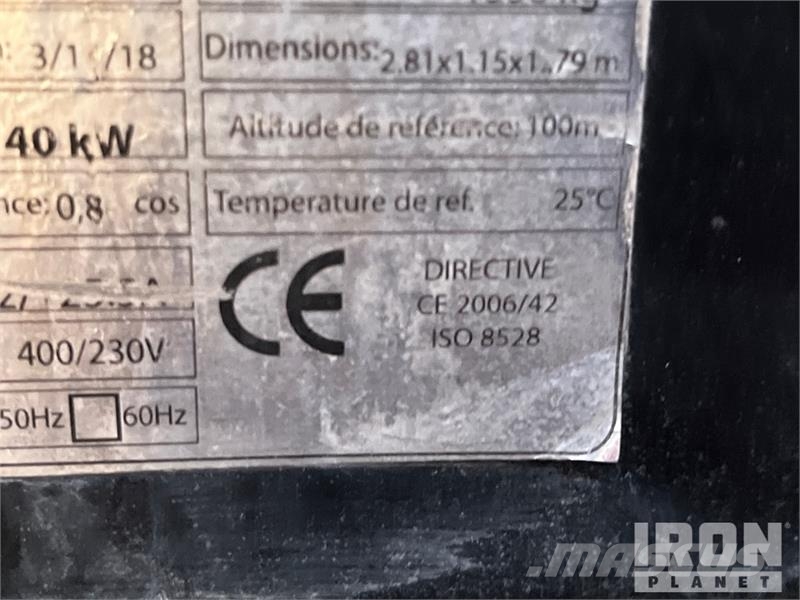  Genelec GRFW50 FI TYP B 40 kW Skid-Mounted Generat Diesel Generatoren