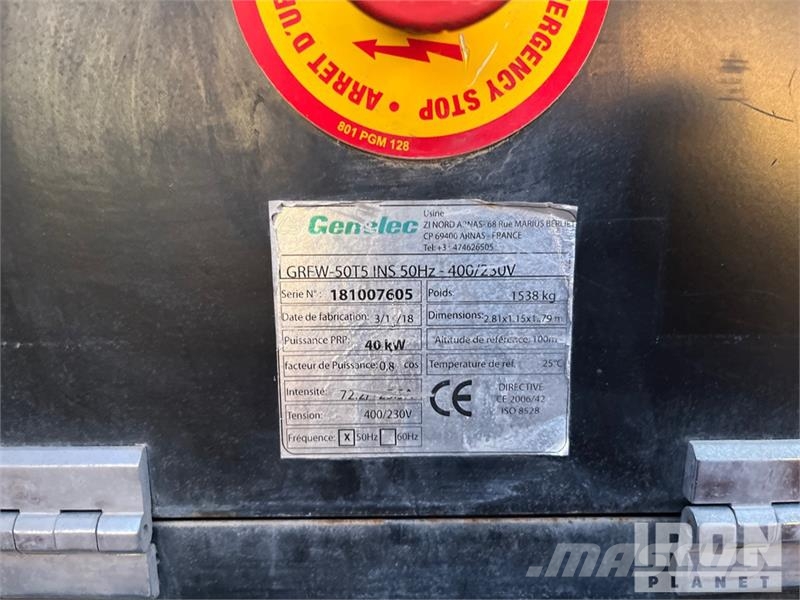  Genelec GRFW50 FI TYP B 40 kW Skid-Mounted Generat Diesel Generatoren