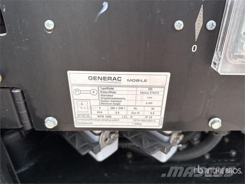 Generac V20 Mat D'Eclairage Light Tower (Inoperable) Torres de iluminación