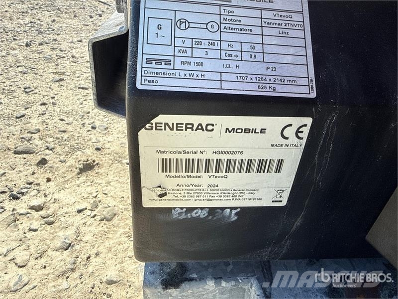 Generac VTevoQ 3 kVA Light Tower Valopylväät