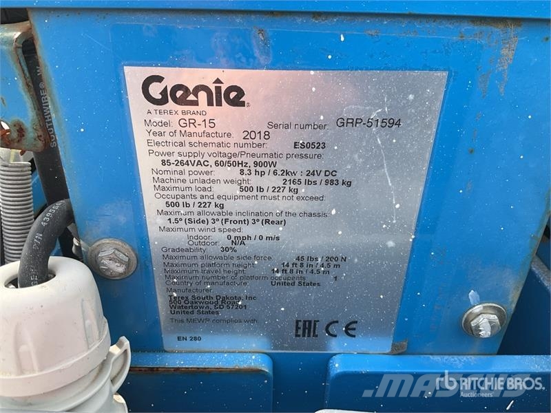 Genie GR-15 Vertikaalsed mast tõstukid