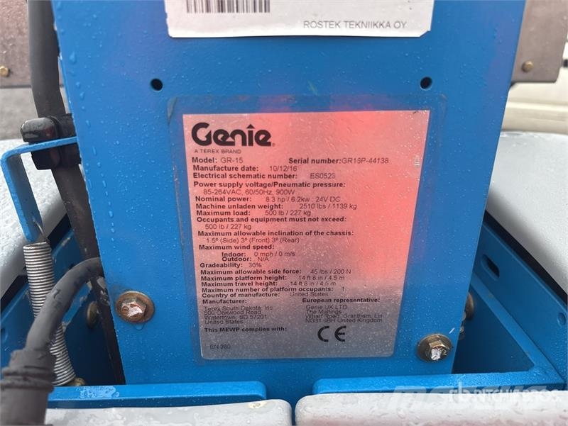 Genie GR15 Vertical Mast Lift Vertikalna dvigala